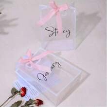 Individuell gestaltbare transparente Geschenktüten, geeignet für Brautjungferngeschenke, Hochzeitsfeier, individuelle Geschenktüten-Dekorationen, Mode, hochwertig, stilvoll, exquisite Individualisierung, personalisiert, einzigartiges Idealgeschenk für sie, Freund, Freundin, Vater, Familie, Mutter, Freunde, Haustiere, Sohn, Studenten, Tochter, Mitarbeiter, Schule, Zuhause, Büro, multifunktional, Idealgeschenke für ihn, zum Valentinstag, zum Geburtstag, zur Graduierung, zur Hochzeit, zur Einweihungsfeier, Hochzeitsartikel