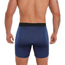 3pack Men Underwear Breathable Mesh Boxer Brief Trunks Jocks Long Leg Shorts - Multicolor - View 11