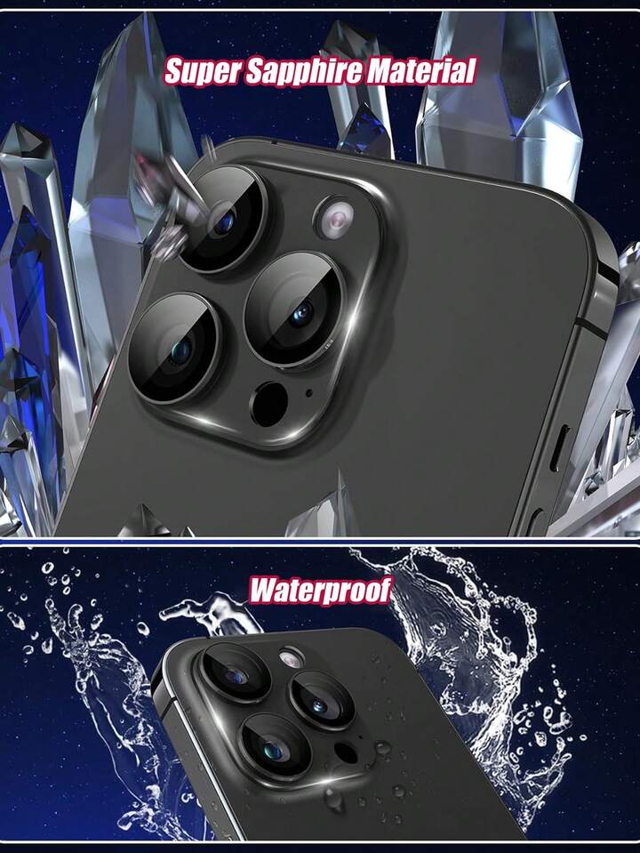 IPhone 12 Case With Camera Lens Cover, HD Screen Protector, Military-Grade Protection, Ring Car Mount Kickstand, Hybrid Hard PC & Soft TPU Shockproof Design, Black