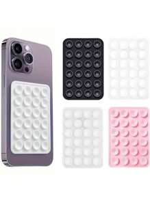 1 pièce Support de téléphone en silicone avec ventouse - support adhésif pour smartphone sans les mains, pour mur et verre