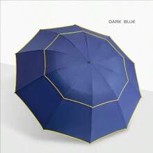 Super Big Top Quality Umbrella Double Strong Rain Woman Windproof Paragua Male Women Sun 3 Floding Fashion Business Men Umbrella Summer Cooling,Beach,Travel