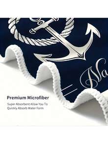 1 pezzo Asciugamano da spiaggia personalizzato - Disegno nautico di ancora e corda, super assorbente e ad asciugatura rapida, perfetto per spiaggia, nuoto, campeggio e viaggio, accessori da spiaggia | Tema nautico | Asciugamano in poliestere, decorazioni estive per bagno, multifunzionale, ornamentale, riutilizzabile, raffinato, elegante, di alta qualità, colorato, moderno, personalizzato, unico, regali ideali per lui, regali ideali per lei, fidanzato, papà, fidanzata, mamma, famiglia, amici, sala da tè, casa, giardino, ufficio, per anniversari, per San Valentino, per la Festa della Mamma, per compleanni, per la Festa del Papà, per lauree, per matrimoni, per inaugurazioni di casa, viaggio soleggiato - Multicolore - Visualizzare 7