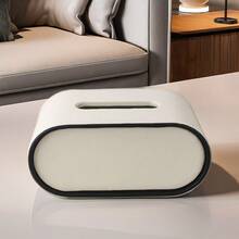 1pc Desktop Leather Tissue Box, Multi-Color Options Tissue Paper Storage Box, High-End Luxurious Oval Tissue Box, Multifunctional Coffee Table Tissue Box, Car Tissue Paper Storage Box - Multicolor - View 11