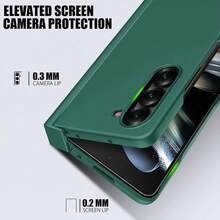 keshengtai 1件裝糖果色轉軸全包覆手機殼，相容 Galaxy Z Fold 8 Ultra 7 6 5 4 3 5G - 綠色 - 查看 4