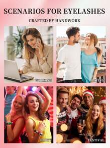 Nuevas 7 pares de pestañas postizas de estilo ruso D Curl con volumen, pestañas postizas de visón clásicas de ojo de gato, pestañas postizas 5D dramáticas con efecto volumen y aspecto natural y suave, extensión de pestañas de maquillaje para un aspecto natural