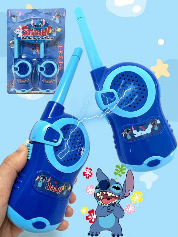 Disney 2PCS Disney Stitch Walkie-Talkie Toys, Walkie Talkie Wireless Radio Comunicator Outdoor Toy, Christmas Gift .Suitable For Indoor And Outdoor Multi-Player Interactive Games, Birthday Gift.