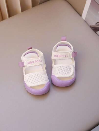 Sandálias antiderrapantes de malha respirável para bebês e crianças, sola macia, nova versão de verão 2025