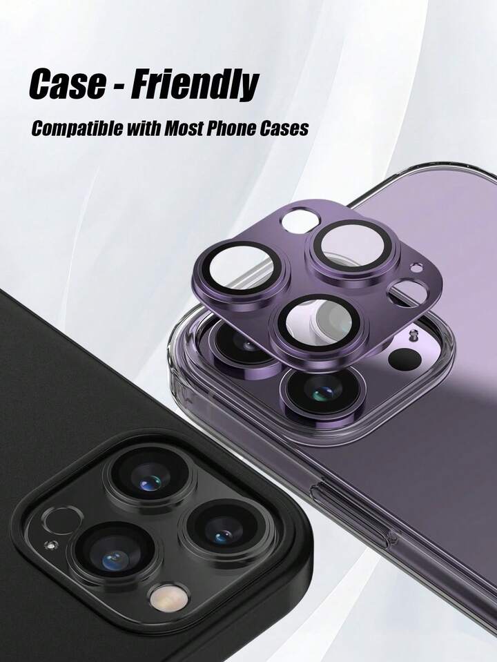 IPhone 12 Case With Camera Lens Cover, HD Screen Protector, Military-Grade Protection, Ring Car Mount Kickstand, Hybrid Hard PC & Soft TPU Shockproof Design, Black