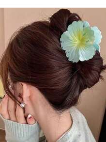 6/4/1 pièce Pince à cheveux à fleur en forme de cœur bouclée pour femmes et adolescentes, pince à cheveux hawaïenne pour cheveux épais de 7,5 cm, accessoire de cheveux de style doux, parfait pour le quotidien, les sorties, les dates, les fêtes et les mariages. Accessoires de cheveux de mode pour la plage, cadeau idéal pour les amies!