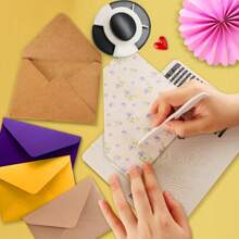 Juego de herramientas multifuncional para manualidades de papel que incluye marcadora de puntuación plegable, abrecartas, cortapapeles, marcador, plegadora y caja de regalo