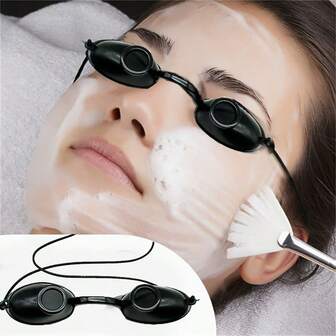 FLEX Sunnies Flexible Tanning Bed Goggles UV Eye Protection Glasses (Black), FDA Compliant ,School,Back To School,Travel,Travel Essentials,Home Essentials,Eye Mask,Sleep Mask