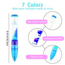 1 Stück kreative Flüssigkeitsbewegung Sprudler Stifte - schreibt wie ein normaler Stift - farbige Timer Stifte hervorragend für Erwachsene zur Stresslinderung und Angstabbau, Geburtstags- und Weihnachtsgeschenke, Kugelschreiber