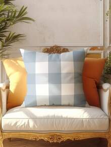 4pcs Light Blue Striped Pillow Covers, Ultra Soft & Comfortable, Best Seller, Decorative Pillowslips For Home, Sofa, Living Room, Bedroom, No Pillow Insert Included - Baby Blue - View 8