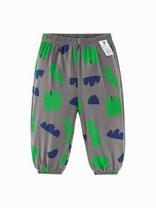 mini bala Baby Boy Lightweight Quick-Dry Loose Soft Pants, Summer - Gray Green Tone - View 3
