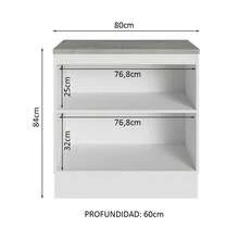 Madesa Under Garage Storage Cabinet With White Countertop - White - View 3
