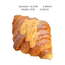 1pc Realistic Slow-Rebound Cheese Croissant Bread Cake Squeeze Anti-Stress Creative Window Display Dessert Stand Decor Party Supplies