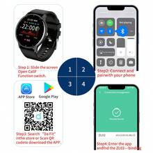 ESFOE Smartwatch, Fashionable Waterproof Strap, Heart Rate & Blood Pressure Monitoring, Sleep Tracking, Smart Voice Call, Weather Forecast, Multiple Sports Modes, Unisex Sports Watch - Black - View 9