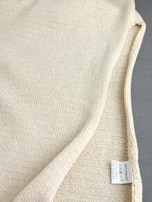 Women's Minimalist Sexy Crisscross Back Sweater Dress, Spring & Summer - Apricot - View 8