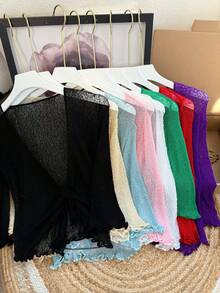 Women Coats - Màu tím - Xem 5