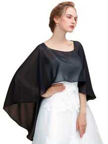 1 Pc Women's Soft Chiffon Shawl Wrap, Lightweight Shawl, Versatile Shawl For Evening Dress Party, Cover Up And Wedding Fall Clothes For Women