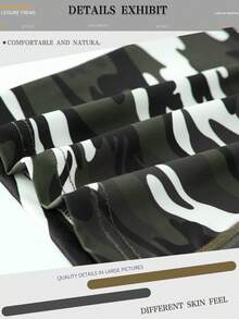 5 Packs Men's Novel Shorts, Made Of Polyester Fiber Elastic Fabric, Soft And Skin Friendly, With Camouflage Pattern Printing, Military Green Belt, Quick Drying And Breathable, Sporty And Casual Men's Boxer Shorts - Multicolor - View 9