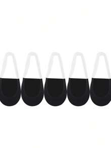 5 Pairs Women's Ultra-Thin Breathable Invisible Low Cut Boat Socks, Hidden Heel Socks For High Heels - Multicolor - View 6