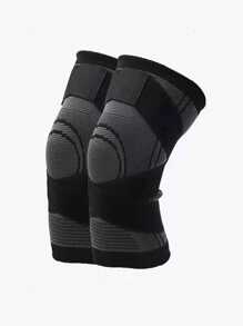 Rodilleras de compresión deportiva con correa de nailon y amortiguación de impactos, para senderismo al aire libre, ciclismo, fútbol, baloncesto, correr, con soporte transpirable y antideslizante para hombres y mujeres