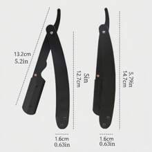 Straight Razor Set - Includes Black Stainless Steel Razor And 10 Blades, Barber Razor For Smooth Shaving And Beard Trimming, Throat Shaving For Precise Mustache And Beard Grooming, Smooth Shave For Barbers And Home Use