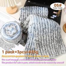 435g Colorful Rainbow Yarn, Mohair & Alpaca Blend, Gradient Color Gradient Long Segment Dyeing Scarf Yarn, For Handmade Knitting Scarves, Sweaters, Coats, Hats For Men & Women, 1 Pack = 3 Threads = 435g