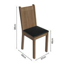 Madesa Samara Dining Set With Table And 4 Chairs In Brown And Black - Brown and Black - View 3