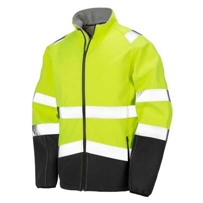 Safegard Men Printable Soft S Jacket (Fluorescent Yellow/Black)