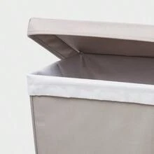 Gray Laundry Hamper With Lift Liner And Lid - Brightroom™: Clothes Basket, Dirty Clothes Storage, 80L Capacity - 1 - View 3