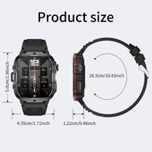 LIGE Smart Watch 1.96 Inch Large Screen 420 MAh Large Battery Super Long Battery Life Wireless Calls Voice Assistant 100+ Sports Modes Weather Sleep Monitoring Sedentary Reminder Remote Photo Taking Female Menstrual Cycle Reminder