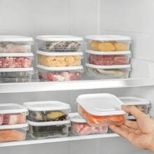 3/9pcs L-Size Covered Refrigerator Food Storage Boxes, Airtight Stackable Meal Prep/Freezer Containers, Kitchen Storage, Food Storage, Room Decoration, Suitable For Kitchen, Restaurant, Party, Camping, Gathering, Gift For Friends, Family Gift