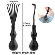 Lược tạo kiểu tóc xoăn, Lược chải tóc xoăn, Lược chải tóc có lỗ thông hơi để gỡ rối, tạo hình và định hình tóc xoăn cho cả nam và nữ, ít kéo (Màu be/Hồng/Xanh lá/Tím), Lược chải tóc xoăn - Nhiều màu - Xem 13