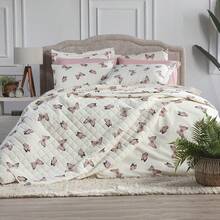 Printed Sheet Set With Elastic Percale 150 Thread Count Single Double Queen King Essencialle Collection - 蝴蝶 - 查看 3