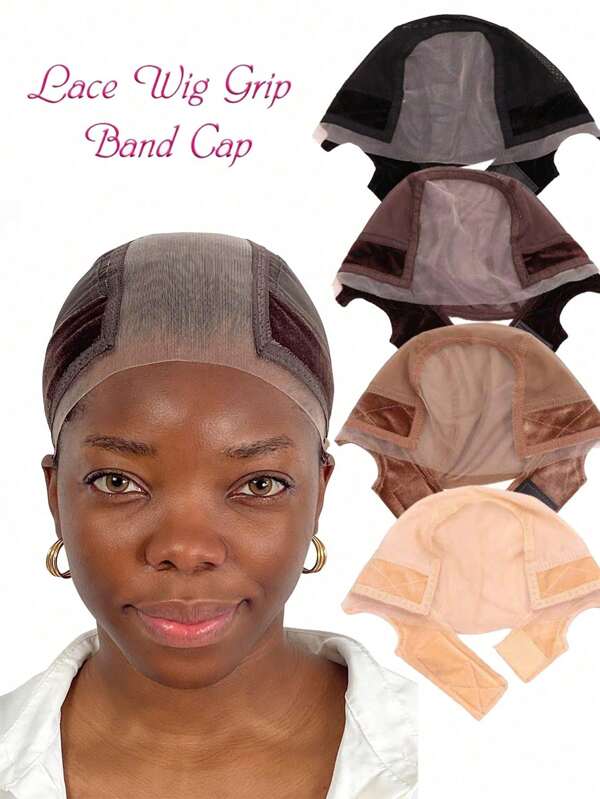Lace Wig Grip Cap For Women, Adjustable Non-Slip Silicone Headband For Secure Wig Fit, Transparent 4x5 Wig Gripper For Lace Wigs