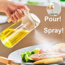 1PC 16.5oz Oil Dispenser Bottle For Kitchen - 2 In 1 Olive Oil Dispenser And Oil Sprayer - 470ml Olive Oil Bottle - Oil Sprayer For Cooking, Restaurant Kitchen, Salad, Barbecue