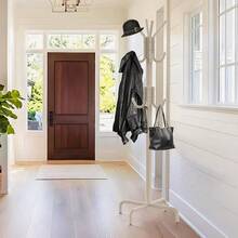 Jkm Simple Houseware Standing Coat And Hat Hanger Organizer Rack, 12 Hooks, Bronze - 白色 - 查看 3