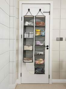 Over The Door Hanging Storage Bag, Transparent Visible Multi-Compartment Organizer Pouch For Closet, Wall, Home Organization