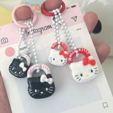 Sanrio 1pc Sanrio Cute Colorful KT Cat Keychain, Funny Bag Charm, Gift For Couples & Best Friends