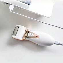 充电式电动足部磨皮器去老茧修脚器去角质机脚跟角质去除器足部护理工具 600mAh - 金色 - 查看 10