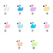 10 pièces Flamant rose fluorescent, décoration de modèle d'animal miniature, flamants roses colorés mignons, accessoires de résine DIY pour animaux, petit ornement de bureau, cadeau de remise des diplômes, joie de tous les jours