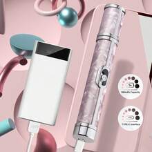 电动指甲磨甲器，USB充电电池供电，多功能美甲护理套装，便携式迷你指甲抛光器，指甲锉，指甲钻，美甲工具，美甲沙龙修甲修脚套装，20000转/分钟高速运转，无震动无噪音无过热，设计优雅 - 彩色 - 查看 4