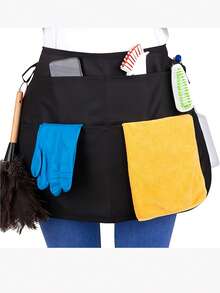 Garden Apron, Hair Stylist Tool Storage Apron, Waist Apron With Scissors Tool Pockets, Adjustable Tool Belt, Tool Apron, Chef Apron, Utility Belt Women, Teacher, Waist Apron With Pockets, Server Apron, Waist Apron For Waiters And Waitresses With Buckle, Half Apron, Cosmetology Tool Waist Bag, Hair Tools, - Multicolor - View 2