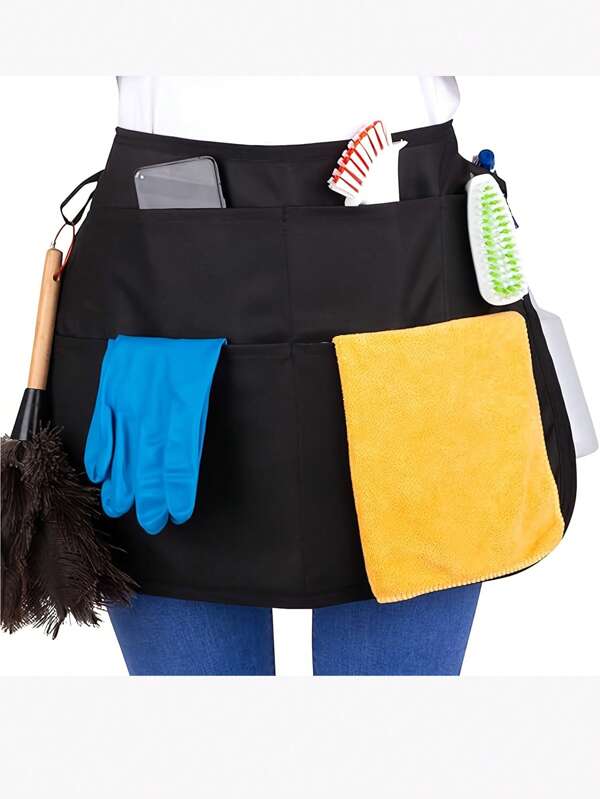 Garden Apron, Hair Stylist Tool Storage Apron, Waist Apron With Scissors Tool Pockets, Adjustable Tool Belt, Tool Apron, Chef Apron, Utility Belt Women, Teacher, Waist Apron With Pockets, Server Apron, Waist Apron For Waiters And Waitresses With Buckle, Half Apron, Cosmetology Tool Waist Bag, Hair Tools,