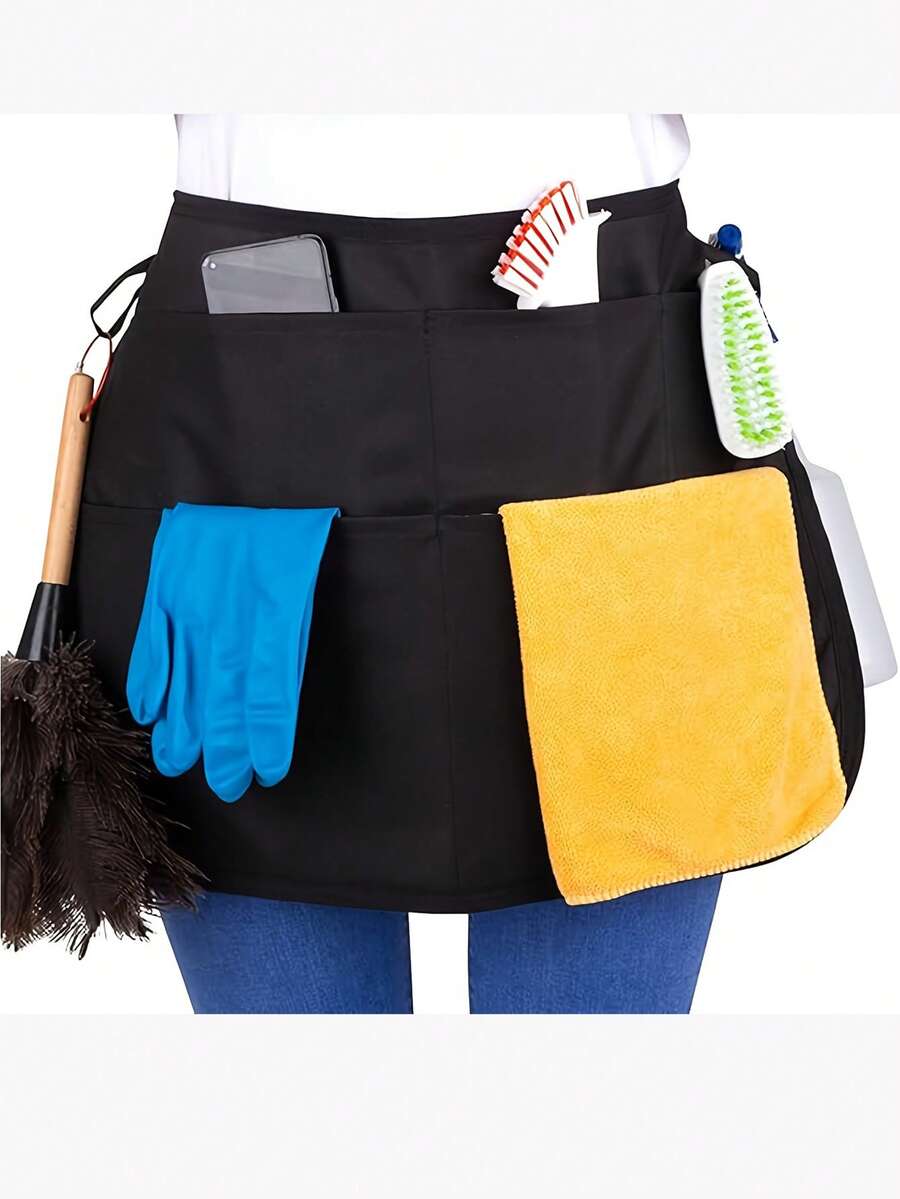 Garden Apron, Hair Stylist Tool Storage Apron, Waist Apron With Scissors Tool Pockets, Adjustable Tool Belt, Tool Apron, Chef Apron, Utility Belt Women, Teacher, Waist Apron With Pockets, Server Apron, Waist Apron For Waiters And Waitresses With Buckle, Half Apron, Cosmetology Tool Waist Bag, Hair Tools,
