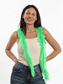 1PC Rayon Ladies Ball Cosplay Dress Scarf Decoration, Holiday Party Accessories, Ideal For Stage Performances, Horse Races, Tea Parties, Music Festivals Disco And Home Decor, Weddings, Birthday Parties, Feather Party Supplies, Girls And Ladies - Multicolor - View 10