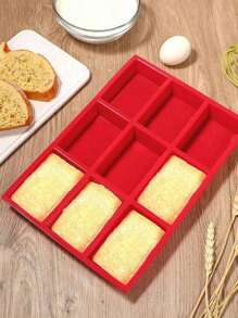 1 pieza Molde de pan de silicona mini, molde de hornear de silicona, molde de pan mini antiadherente, molde de hornear de pan de silicona de 9 cavidades, apto para mini panes, pasteles, panes y tartas de carne, pasteles, brownies, molde de hornear manual resistente al calor, apto para cumpleaños, fiestas - Molde de silicona rectangular para hacer cubitos de hielo y postres, apto para Navidad, Halloween y diversas fiestas