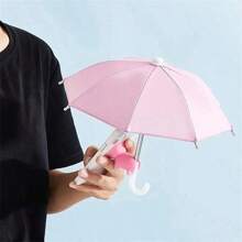 Mini Umbrella For Smartphones With Universal Piggy Suction Cup Holder, Outdoor Anti-Glare Sunshade, Polyester Fiber Material, Rain And Sun Protection, Screen Protector